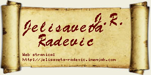 Jelisaveta Radević vizit kartica